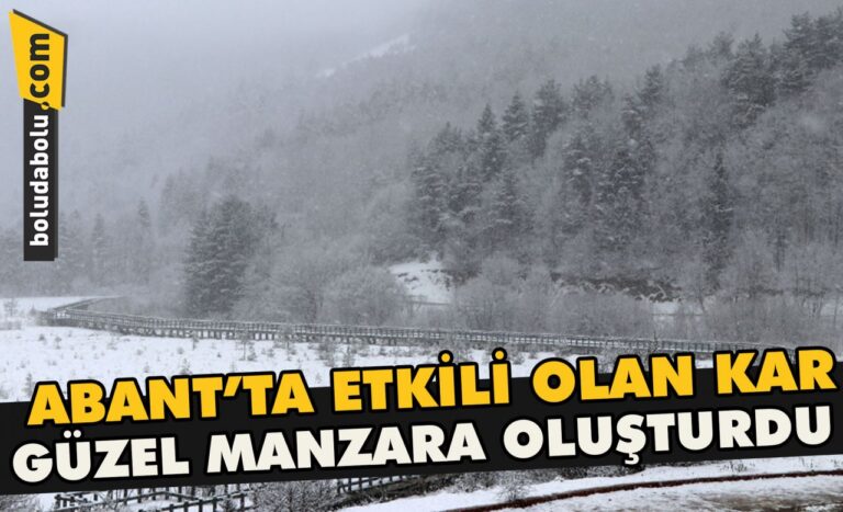 Abant’ta etkili olan kar güzel manzara oluşturdu