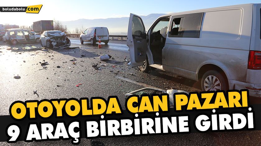 9 ARAÇ BİRBİRİNE GİRDİ 9 ARAÇ BİRBİRİNE GİRDİ