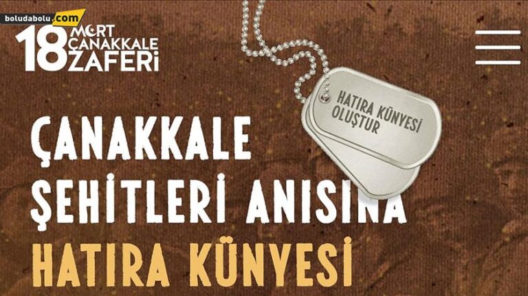 ÇANAKKALE ŞEHİTLERİ ANISINA ‘HATIRA KÜNYE’ OLUŞTURULACAK