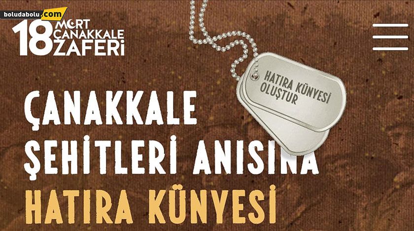 ÇANAKKALE ŞEHİTLERİ ANISINA ‘HATIRA KÜNYE’ OLUŞTURULACAK ÇANAKKALE ŞEHİTLERİ ANISINA ‘HATIRA KÜNYE’ OLUŞTURULACAK