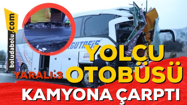 Yolcu otobüsü kamyona çarptı