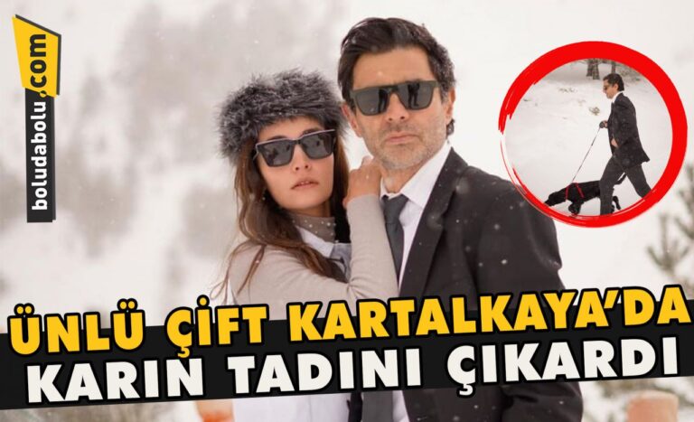 Ünlü çift Kartalkaya’da karın tadını çıkardı