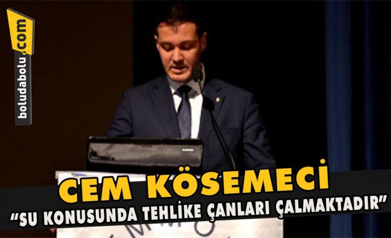 Cem Kösemeci “Su konusunda tehlike çanları çalmaktadır “