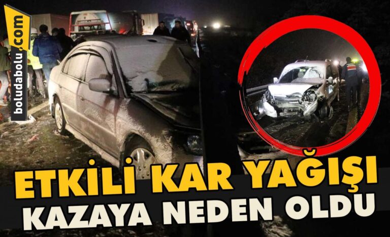 Etkili kar yağışı kazaya neden oldu