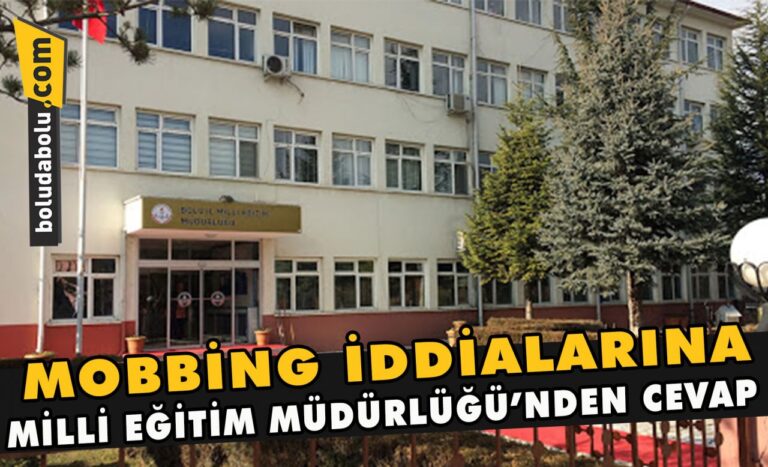 Mobbing iddialarına , Milli Eğitim Müdürlüğü’nden cevap