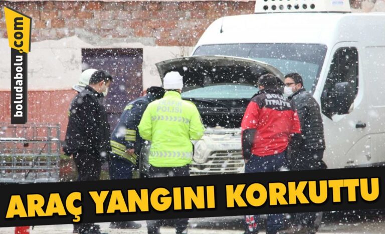 ÜRETİM TESİSİ ARACI YANDI