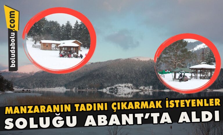 Manzaranın tadını çıkarmak isteyenler soluğu Abant’ta aldı