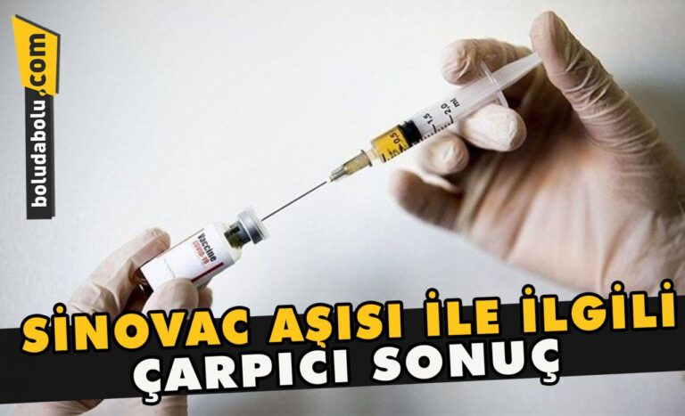 Sinovac aşısı ile ilgili çarpıcı sonuç