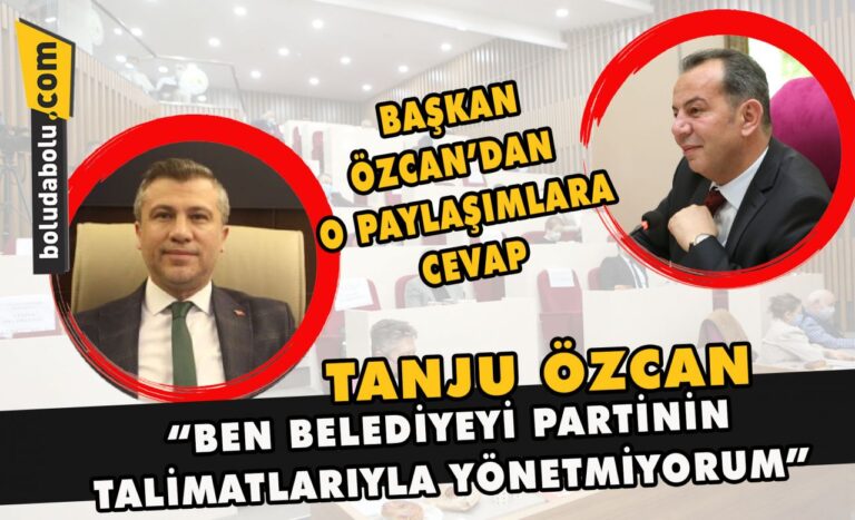 Tanju Özcan “Ben belediyeyi partinin talimatlarıyla yönetmiyorum”