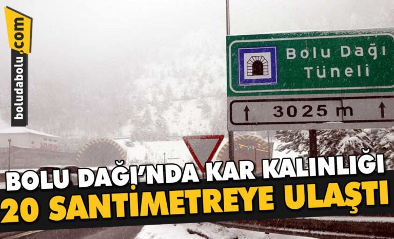 BOLU DAĞI’NDA KAR KALINLIĞI 20 SANTİMETREYE ULAŞTI