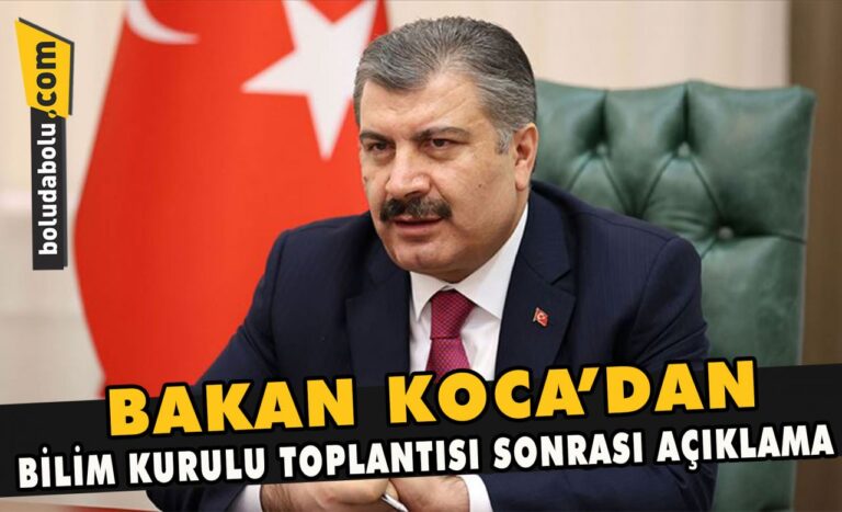 Bakan Koca’dan , Bilim Kurulu Toplantısı sonrası açıklama