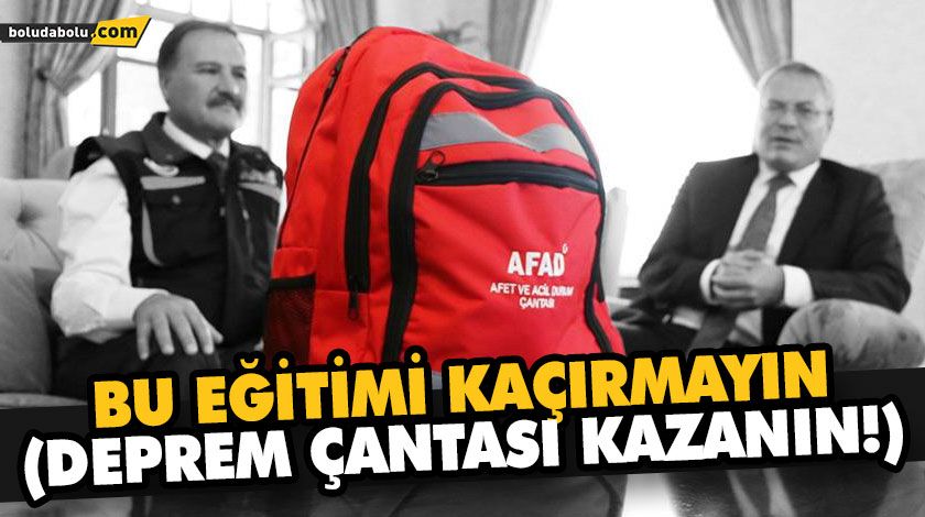 BU EĞİTİMİ KAÇIRMAYIN (DEPREM ÇANTASI KAZANIN!) BU EĞİTİMİ KAÇIRMAYIN (DEPREM ÇANTASI KAZANIN!)