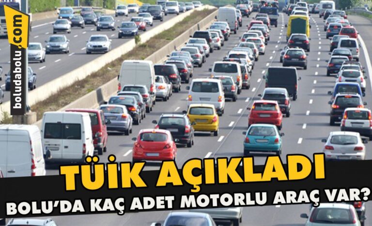 Bolu’da kaç adet motorlu araç var?