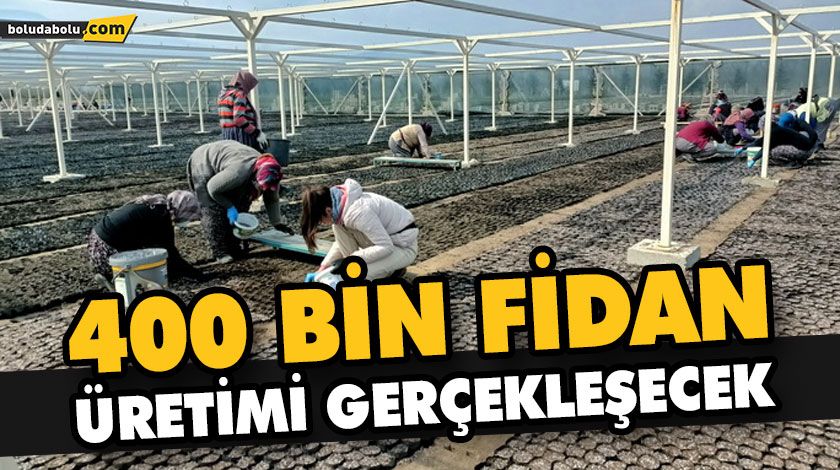 400 BİN FİDAN ÜRETİMİ GERÇEKLEŞECEK 400 BİN FİDAN ÜRETİMİ GERÇEKLEŞECEK
