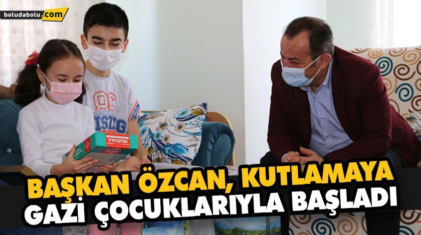 BAŞKAN ÖZCAN, KUTLAMAYA GAZİ ÇOCUKLARIYLA BAŞLADI BAŞKAN ÖZCAN, KUTLAMAYA GAZİ ÇOCUKLARIYLA BAŞLADI
