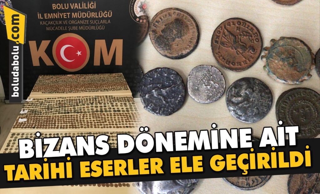 Bolu’da otomobilde 2 bin 155 sikke ele geçirildi