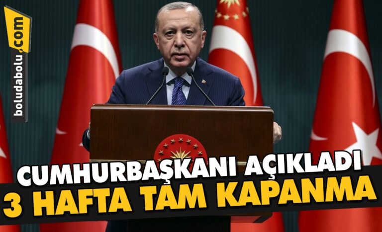 3 hafta tam kapanma