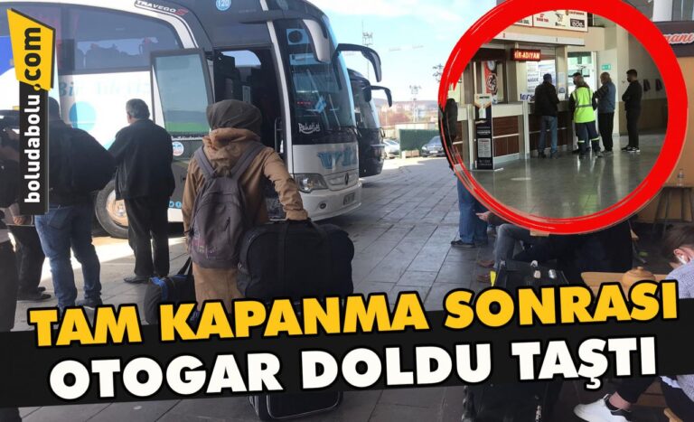Tam kapanma sonrası otogar doldu taştı