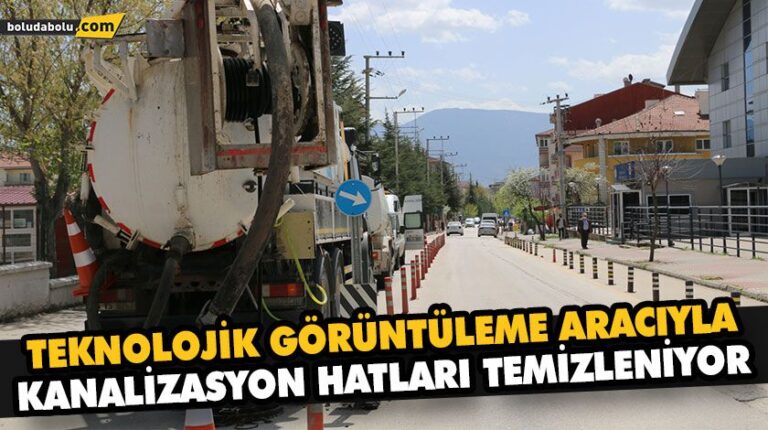TEKNOLOJİK GÖRÜNTÜLEME ARACIYLA KANALİZASYON HATLARI TEMİZLENİYOR