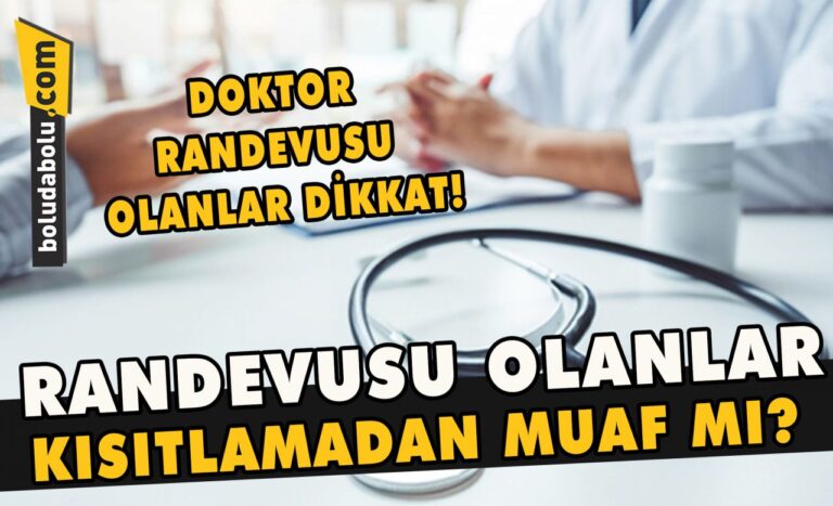 Doktor randevusu olanlar dikkat!