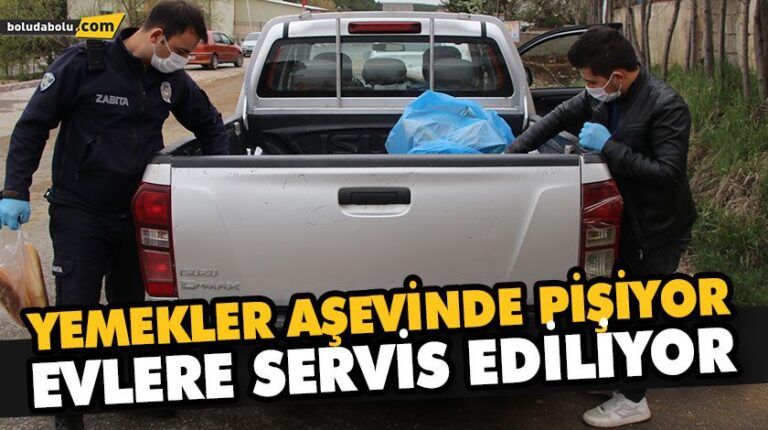 YEMEKLER AŞEVİNDE PİŞİYOR, EVLERE SERVİS EDİLİYOR