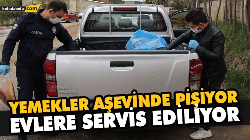 YEMEKLER AŞEVİNDE PİŞİYOR, EVLERE SERVİS EDİLİYOR YEMEKLER AŞEVİNDE PİŞİYOR, EVLERE SERVİS EDİLİYOR