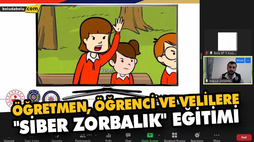 ÖĞRETMEN, ÖĞRENCİ VE VELİLERE “SİBER ZORBALIK” EĞİTİMİ ÖĞRETMEN, ÖĞRENCİ VE VELİLERE “SİBER ZORBALIK” EĞİTİMİ