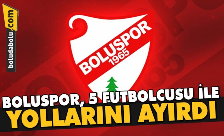 Boluspor, 5 futbolcusu ile yollarını ayırdı