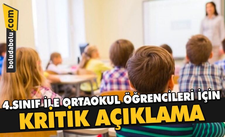 4.SINIF İLE ORTAOKUL ÖĞRENCİLERİ İÇİN KRİTİK AÇIKLAMA