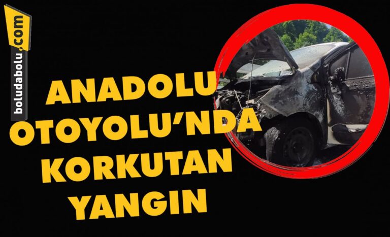 Anadolu Otoyolu’nda korkutan yangın