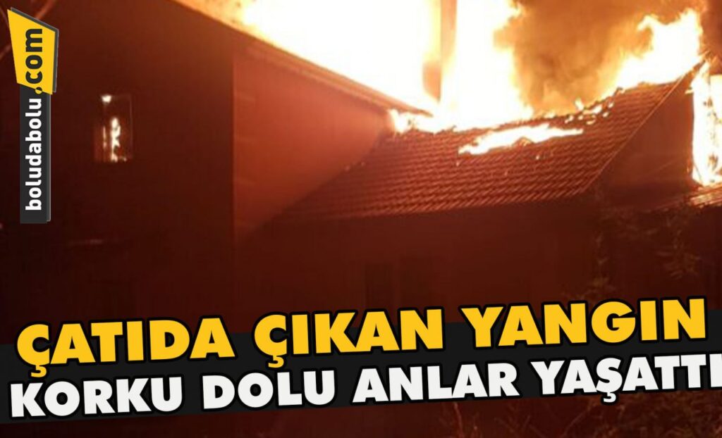 Çatıda çıkan yangın korku dolu anlar yaşattı Çatıda çıkan yangın korku dolu anlar yaşattı