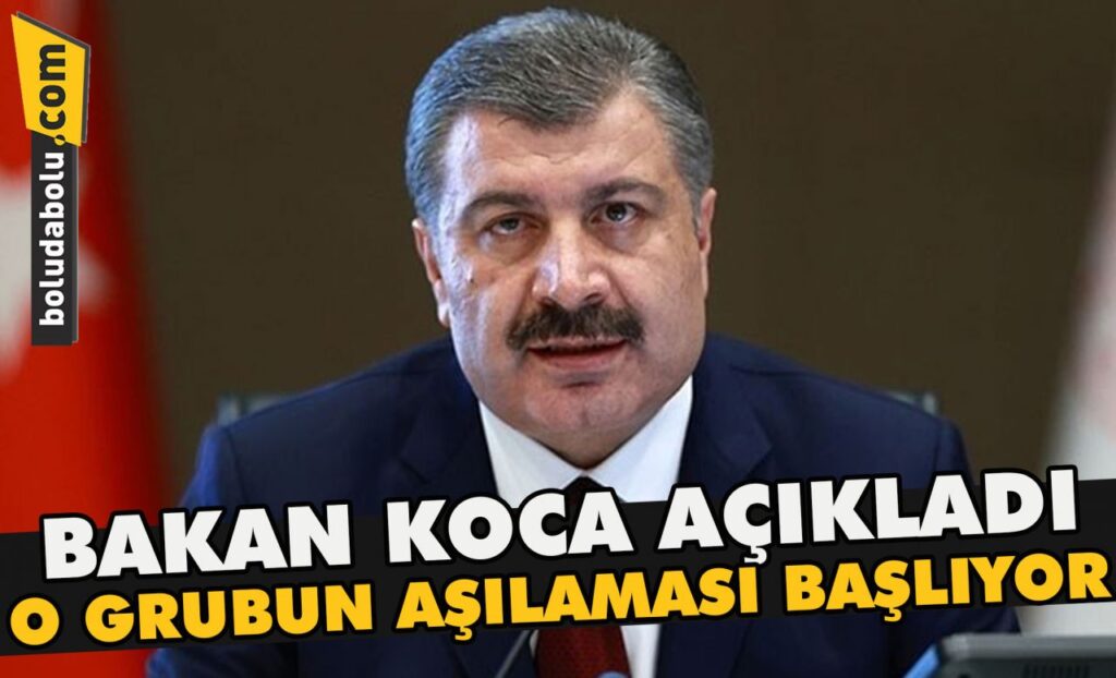 Bakan Koca açıkladı, o grubun aşılaması başlıyor Bakan Koca açıkladı, o grubun aşılaması başlıyor