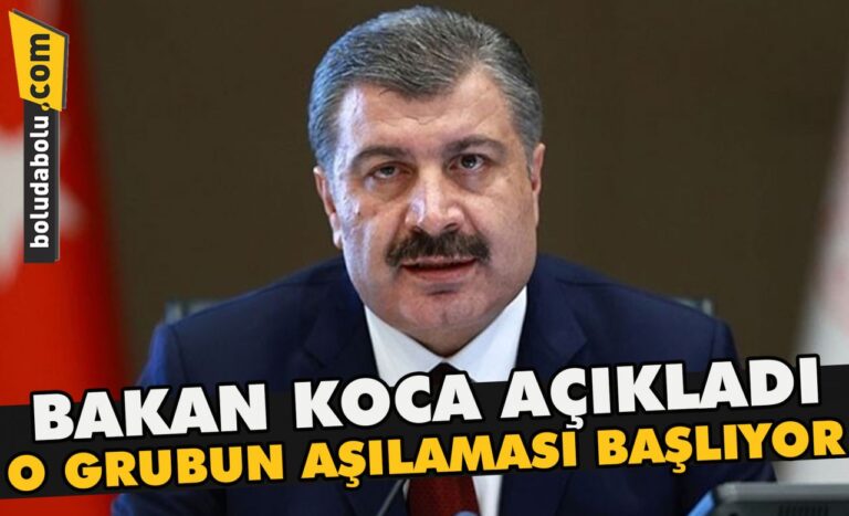Bakan Koca açıkladı, o grubun aşılaması başlıyor