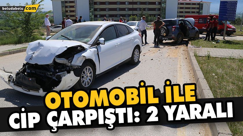 OTOMOBİL İLE CİP ÇARPIŞTI: 2 YARALI OTOMOBİL İLE CİP ÇARPIŞTI: 2 YARALI