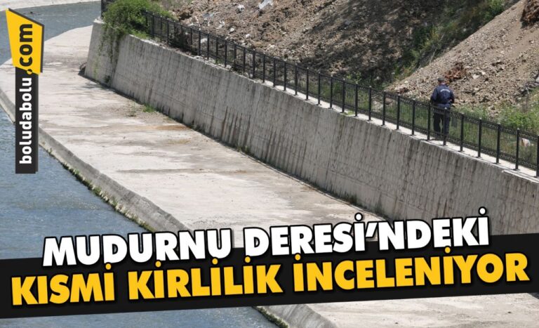 Mudurnu Deresi’ndeki kısmi kirlilik inceleniyor