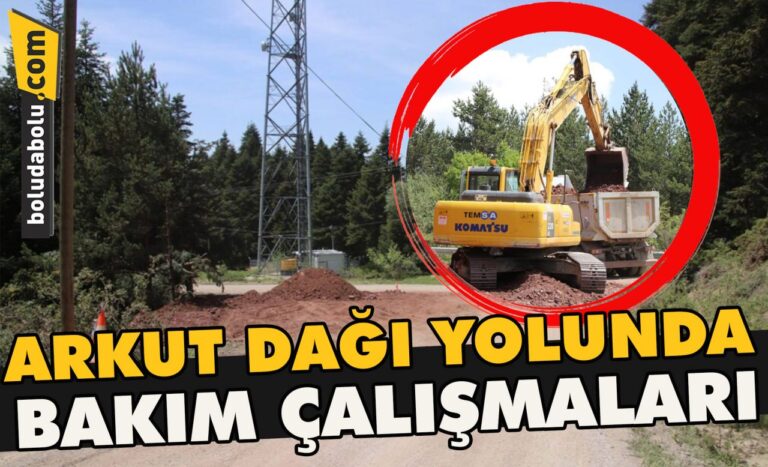 Arkut dağı yolunda bakım çalışmaları