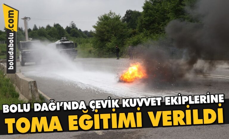 Bolu Dağı’nda çevik kuvvet ekiplerine TOMA eğitimi verildi