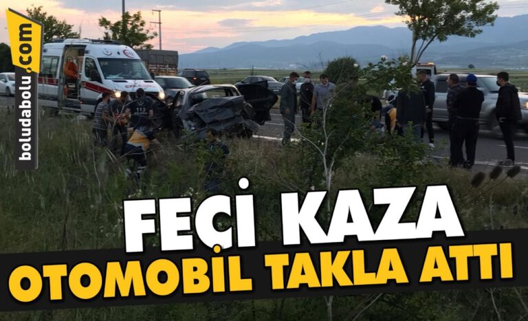 OTOMOBİL TAKLA ATTI