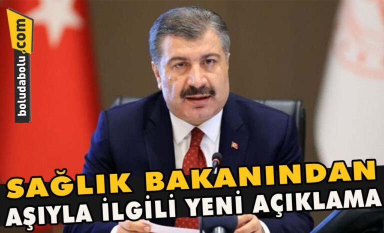 Sağlık Bakanından aşıyla ilgili yeni açıklama
