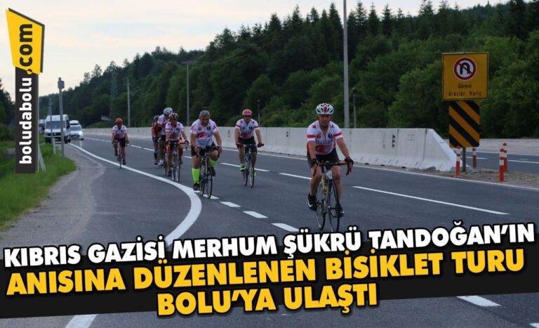 Kıbrıs Gazisi merhum Şükrü Tandoğan’ın anısına düzenlenen bisiklet turu ekibi Düzce’ye ulaştı