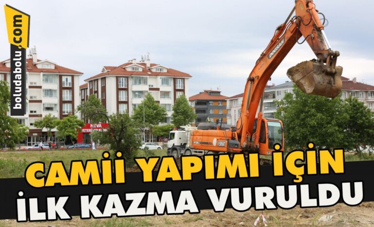 Camii yapımı için ilk kazma vuruldu
