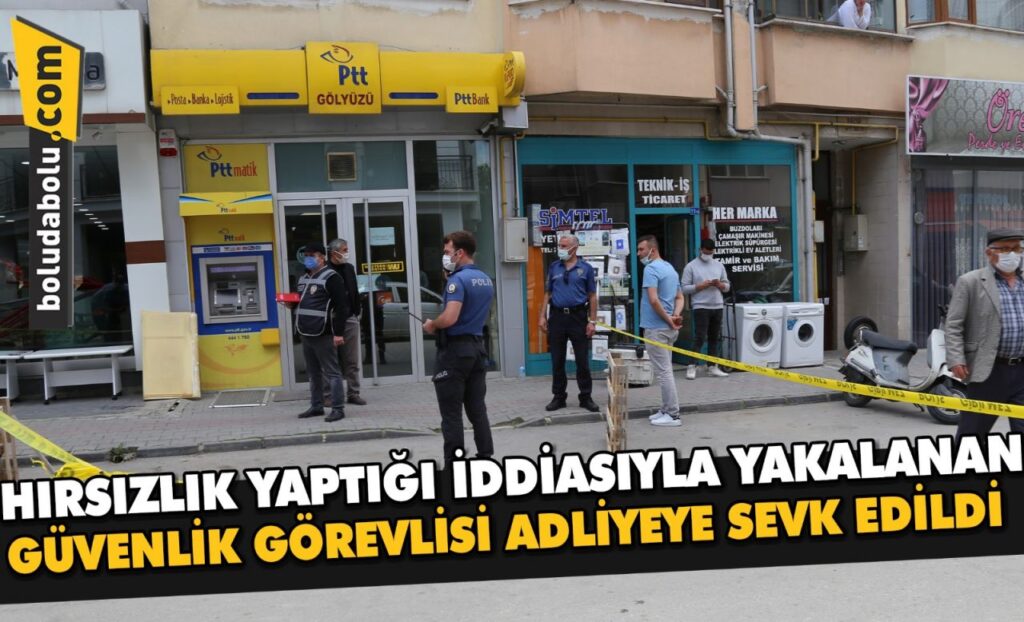Bolu’da PTT şubesinden hırsızlık yaptığı iddiasıyla yakalanan güvenlik görevlisi adliyeye sevk edildi Bolu’da PTT şubesinden hırsızlık yaptığı iddiasıyla yakalanan güvenlik görevlisi adliyeye sevk edildi