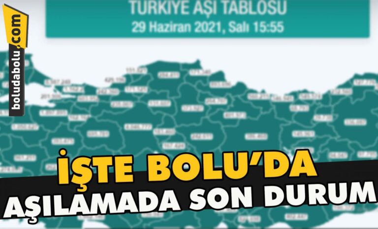 İşte Bolu’da aşılamada son durum