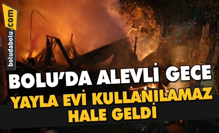 Bolu’da yayla evi çıkan yangında kullanılamaz hale geldi
