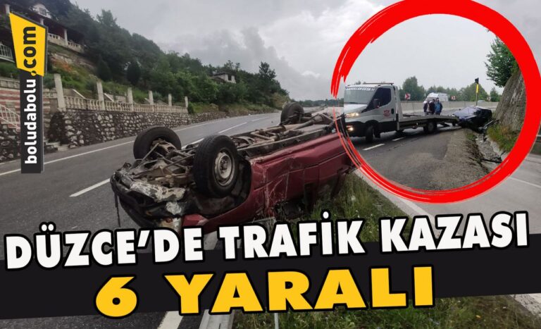 Düzce’de trafik kazası : 6 Yaralı
