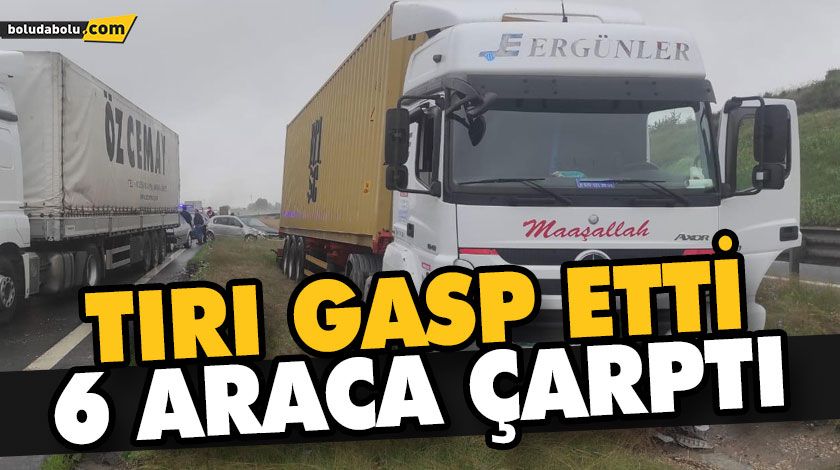 GASP ETTİĞİ TIRLA OTOYOLDA 6 ARACA ÇARPAN ŞÜPHELİ YAKALANDI GASP ETTİĞİ TIRLA OTOYOLDA 6 ARACA ÇARPAN ŞÜPHELİ YAKALANDI