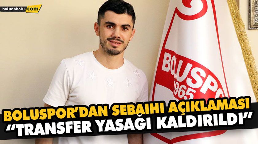 BOLUSPOR’DAN SEBAIHI AÇIKLAMASI BOLUSPOR’DAN SEBAIHI AÇIKLAMASI