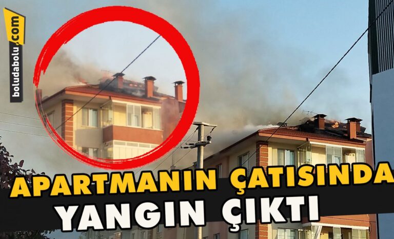 Apartmanın çatısında yangın çıktı