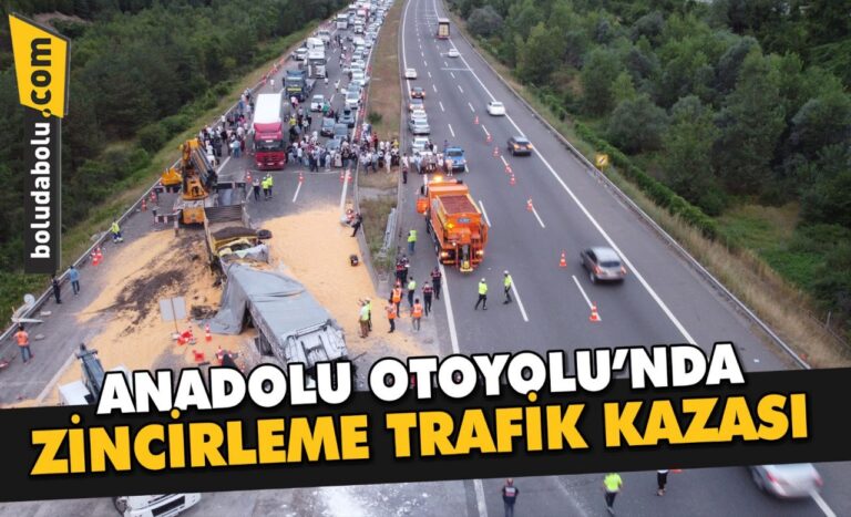 Anadolu Otoyolu’nda zincirleme trafik kazası: 1 ölü, 1 yaralı