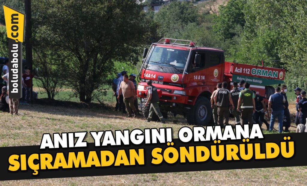 Bolu’da anız yangını ormana sıçramadan söndürüldü Bolu’da anız yangını ormana sıçramadan söndürüldü
